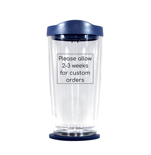 PERSONALIZED 16 oz. SquidCup Non-Tip Tumbler with Lid & Base - BLUE