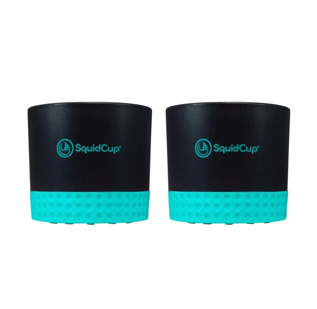 2 PACK | Non-Tipping Portable Cup Holder - Black/Teal
