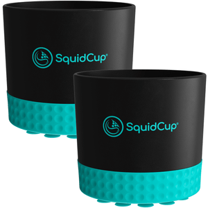2 PACK | Non-Tipping Portable Cup Holder - Black/Teal