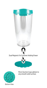 16 oz. SquidCup Non-Tip Tumbler with Lid & Base - TEAL