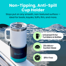 Load image into Gallery viewer, Non-Tipping Portable Cup Holder - Black/Teal