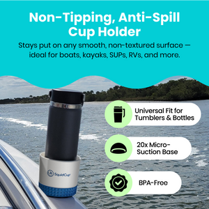Non-Tipping Portable Cup Holder - Gray/Navy