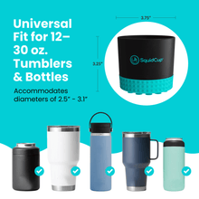 Load image into Gallery viewer, Non-Tipping Portable Cup Holder - Black/Teal