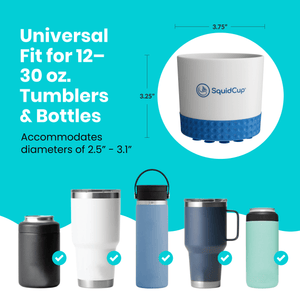 Non-Tipping Portable Cup Holder - Gray/Navy