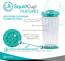 Load image into Gallery viewer, 16 oz. SquidCup Non-Tip Tumbler with Lid &amp; Base - TEAL